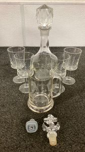 Vintage Tuscany Decanter And Glasses
