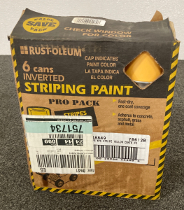 Box of Striping Paint Cans