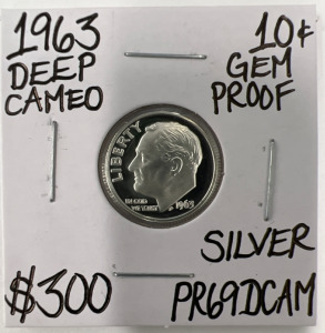 1963 PR69DCAM DEEP CAMEO GEM PROOF QUARTER