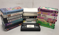 (20) VCR Childrens Movies… How The Grinch Stole Christmas, It’s The Great Pumpkin, The Alphabet Jungle Game, + Others