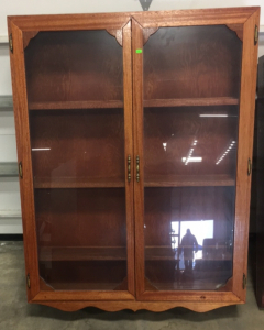 Large Storage Cabinet with Glass Doors