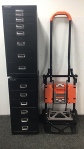 Bisley Storage Roller Drawers and Foldable Hand Truck