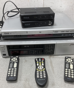 Zenith Video Recorder, Koss Progressive Scan DVD Player, An (2) RCA Digital Antenna