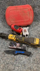 Craftsman Laser Trac, DeWalt Brushless Wrench And M-Tech Pocket Knife
