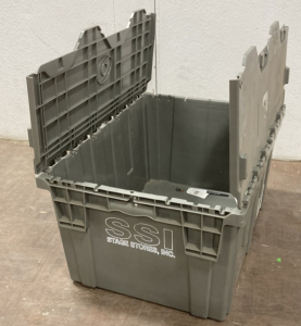 SSI Stage Stores Inc. Plastic Storage Container 26&rdquo; x 18&rdquo; x 15&rdquo;
