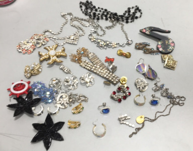 Craft/Costume Jewelry Various Pieces&hellip; Neclaces, Rings, Earings, Bracelets, and Pins