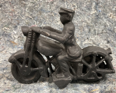 Cast Iron Motorcycle With Rider