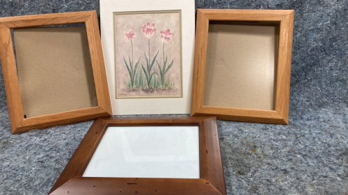 (3) Picture Frames And Debra Lake Print