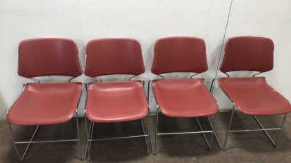 (4) SCHOOL CHAIRS