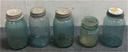 (5) Antique Ball Brand Mason Canning Jars