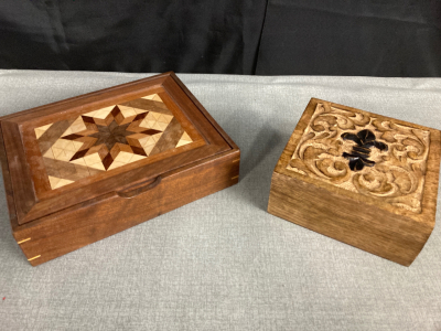 (2) Wooden Boxes