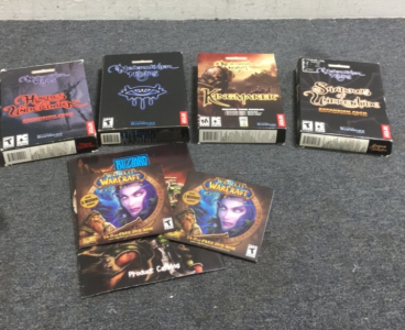 (4) Neverwinter Nights Pc Computer Games (2) World Of Warcraft Trial Edition Discs