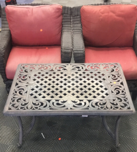 (2) Wicker Cairs with Cushions - Including Coffee Table