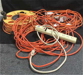 (3) 25&rsquo; Extension Cords (1) 50&rsquo; Extension Cord On Extension Cord Reel (1) Surgebuster Surge Protector