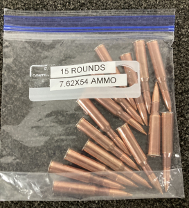 (15) Rounds 7.62x54 Ammo