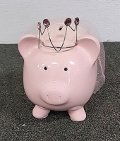 Glass Princess Piggy Bank