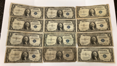 1935 Blue Seal One Dollar Bills