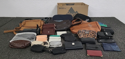 Box of Assorted Purses and Coin Bags