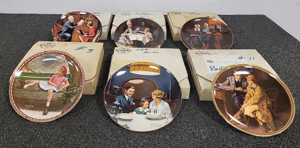 Set of (6) Norman Rockwell Collectible Plates