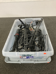 Box with microphone and accessories