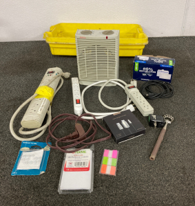 Heater, Envelopes With Office Supplies and More