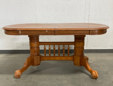 Large wooden Table With Leaf