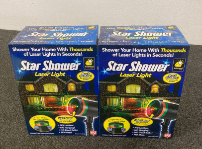 2 star shower laser lights