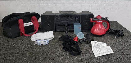 Scunci Steamer and Emerson Dual Deck Stereo
