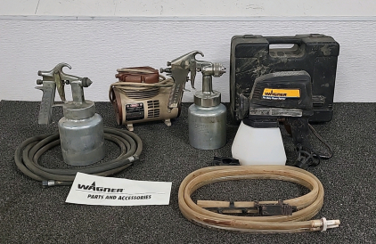 Assorted Spray Paint Guns and Accessories