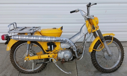 Yellow Honda Trail 90 - No Title - For Parts Only