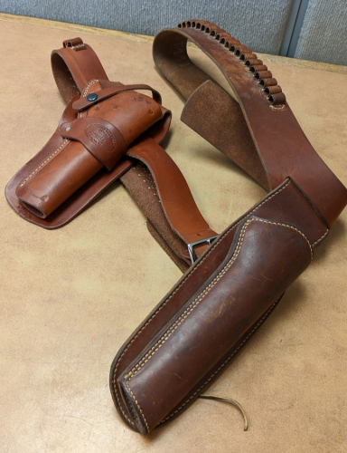 Leather Pistol Holsters w/Belts