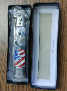 New Patriotic Design Switchade Knife, NIB