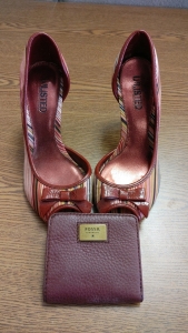 Unlisted Womens High Heels & Fossil Hand Purse