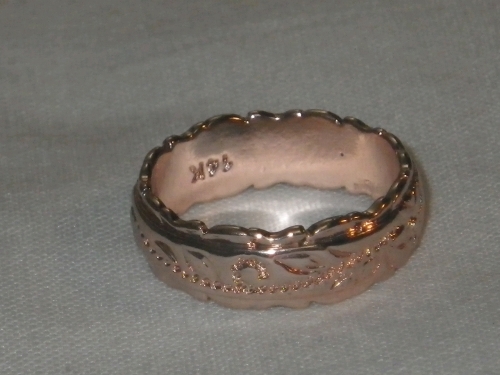 Wedding Band Rose Gold 14k Size 7