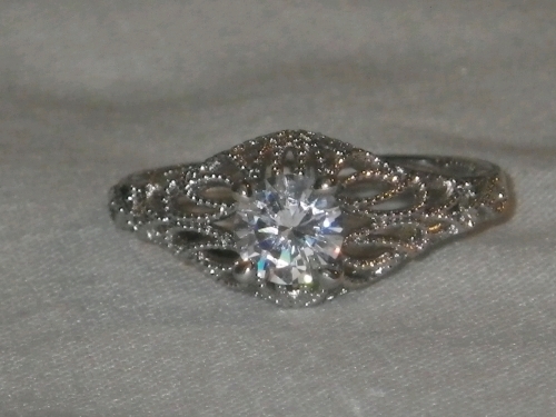 925 Wedding Ring 1ct Stone Size 6.75
