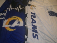LA Rams Hooded Long Sleeve XL New