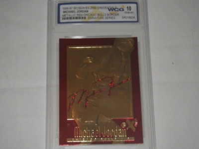 Michael Jordan Signed Gem Card