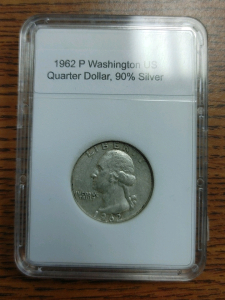 1962 P US Minted 90% Silver George Washington Quarter Dollar Coin