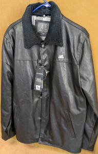 New AE Men's Large Leather Jacket