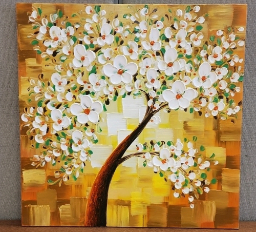 White Blossom Tree Art