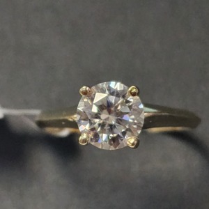 $1340 10K White Moissanite(1ct) Ring