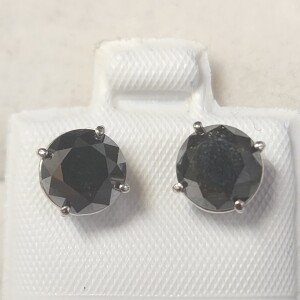 $2385 14K Black Diamond(3.06ct) Earrings