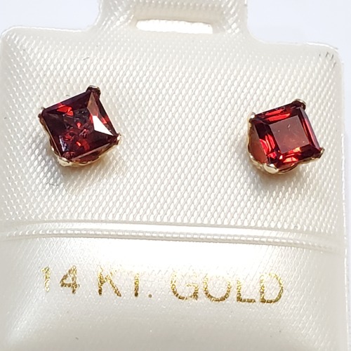 $240 14K Garnet(0.8ct) Earrings