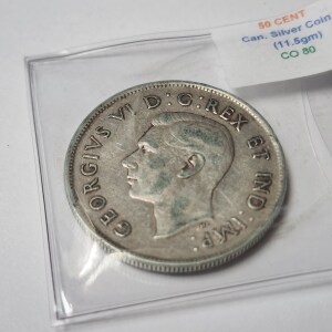 Silver Canadian 25Cent 1943 Coin