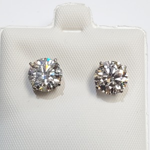 $1950 14K Moissanite(3.5ct) Earrings