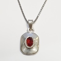 $100 Silver Garnet(0.5ct) Necklace