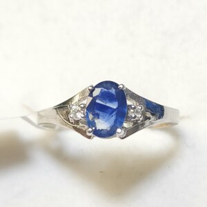 $1375 10K Sapphire(0.8ct) Diamond(0.06ct) Ring