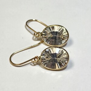 $830 10K White Topaz(2.5ct) Earrings