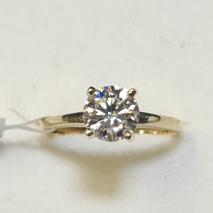 $1800 10K White Moissanite(1ct) Ring