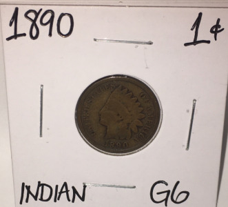 1890 G6 INDIAN HEAD CENT PENNY